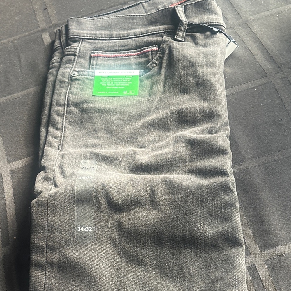 Tommy Hilfiger Men's Gray Slim Straight Jeans